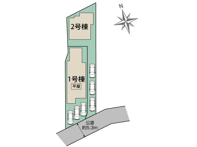 ブルーミングガーデン平塚市四之宮２丁目２棟の見取り図