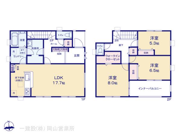 リーブルガーデン倉敷市中畝の見取り図