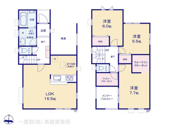 リーブルガーデン東大阪市寺前町２期の見取り図