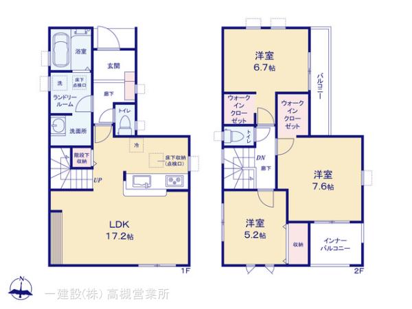リーブルガーデン東大阪市寺前町２期の見取り図