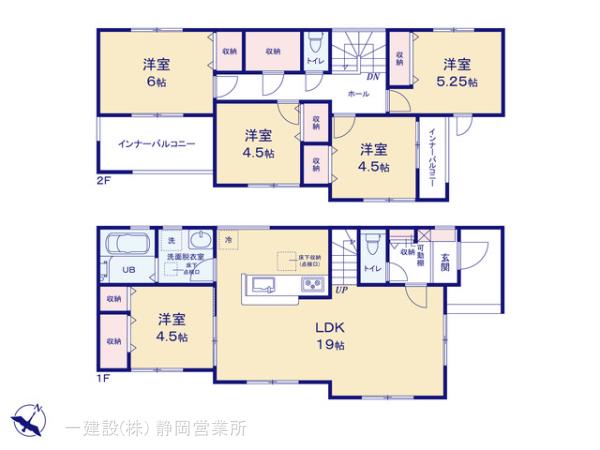 リーブルガーデン葵区城北2丁目3期の見取り図