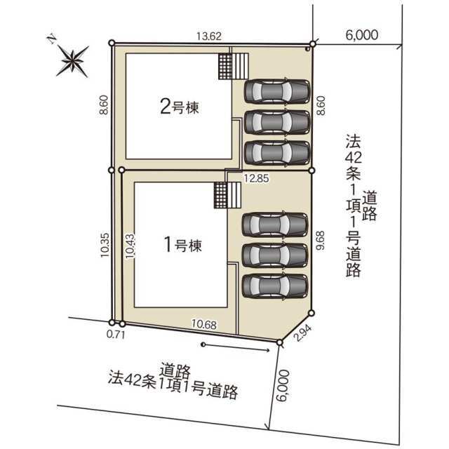 クレイドルガーデンいわき市泉町 第7の見取り図