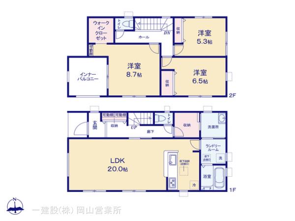 リーブルガーデン津山市山北第２の見取り図