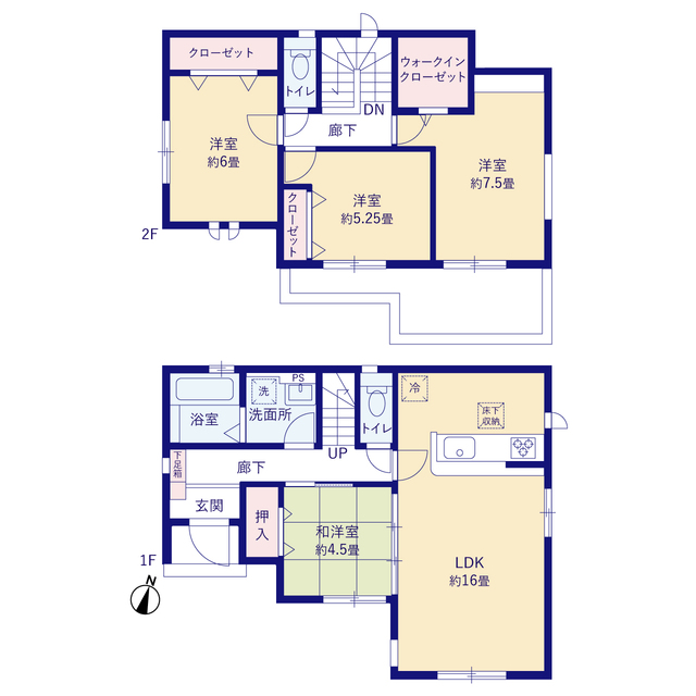 グラファーレ4250厚木市愛甲東６棟の見取り図