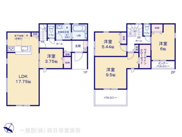 リーブルガーデン四日市市大矢知町第3の見取り図