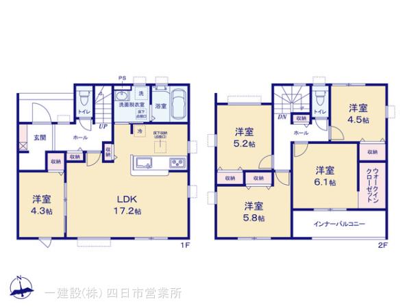 リーブルガーデン鈴鹿市北玉垣町第5の見取り図