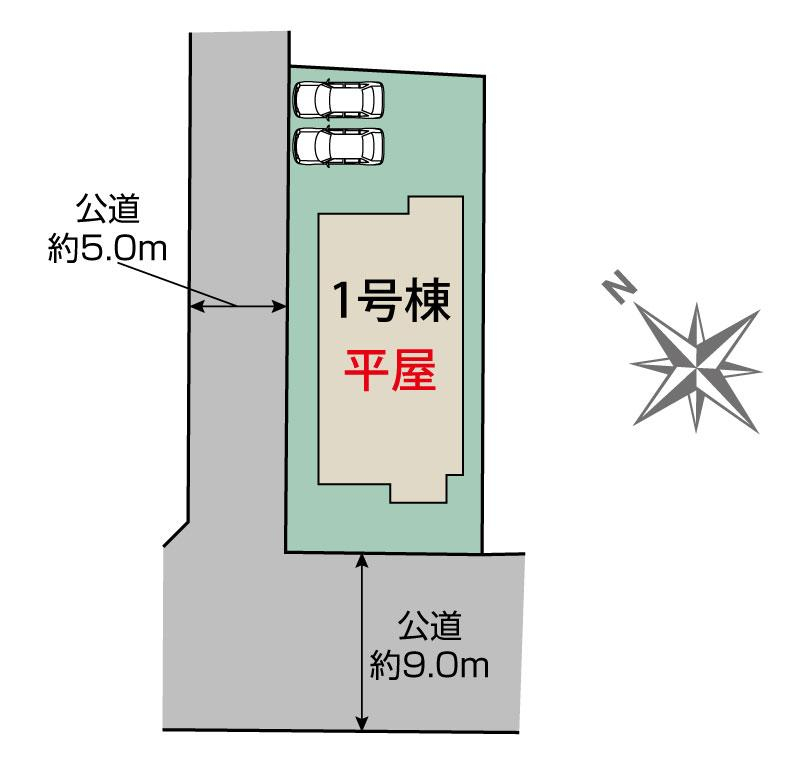 伊勢崎市宮子町1棟 区画図