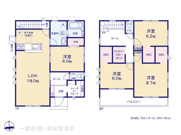 リーブルガーデン深谷田所町第３の見取り図