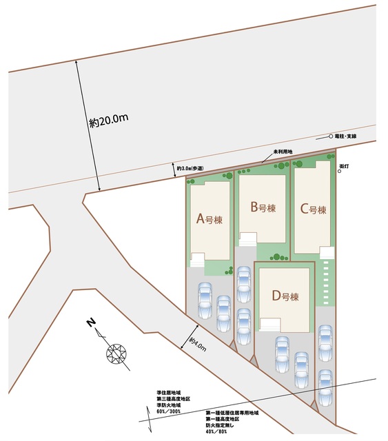 ハートフルタウン(立)昭島田中町の見取り図