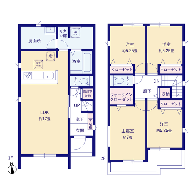 グラファーレ春日井市気噴町北２棟の見取り図