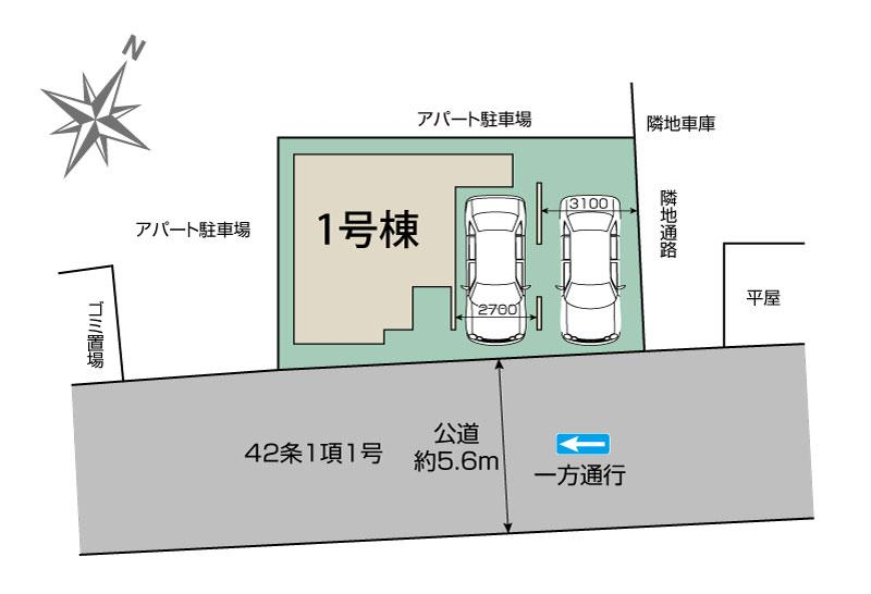 ブルーミングガーデン越谷市大沢２丁目　１棟の見取り図