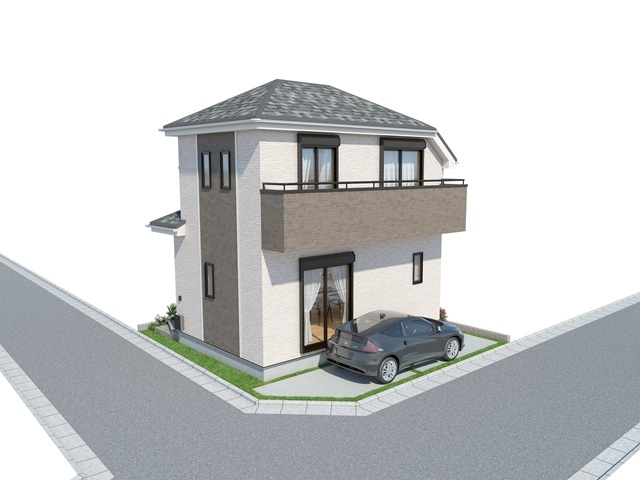完成予想図です。
※外構工事等は実際と異なる場合があります。相違する場合は完成時の形状を優先とします。