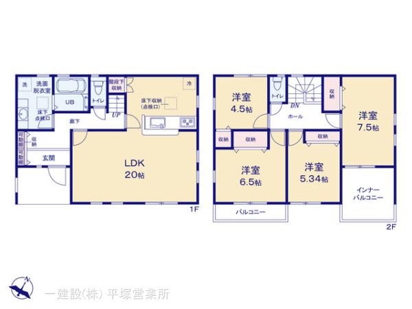 リーブルガーデン瀬谷区下瀬谷３丁目の見取り図