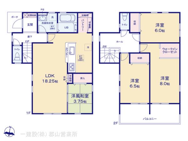 リーブルガーデン安積荒井３丁目第２の見取り図