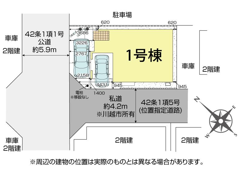 川越市旭町3丁目1棟 区画図