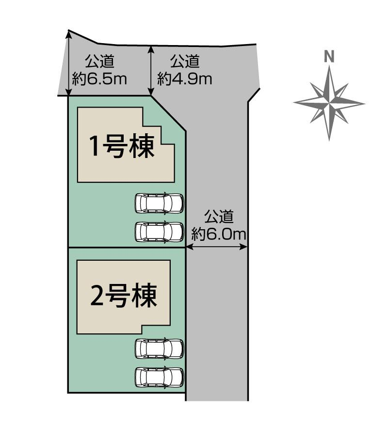 ブルーミングガーデン前橋市後家町２棟の見取り図