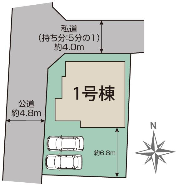 犬山市郷西1棟 区画図