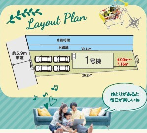 リナージュネクスジー西尾市吉良町荻原０１期の見取り図