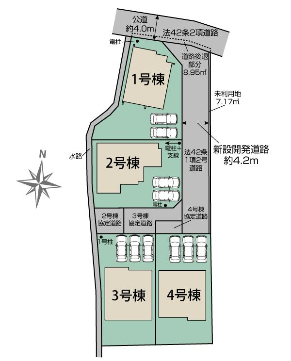 坂戸市元町4棟 区画図