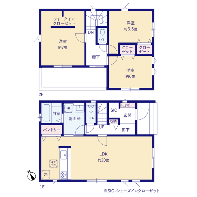 グラファーレ4342幸手市中１０期２棟の見取り図