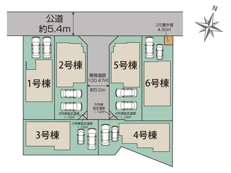 ブルーミングガーデン平塚市南原２丁目６棟の見取り図