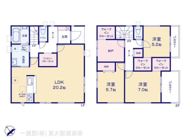 リーブルガーデン泉大津市助松町３丁目２期の見取り図
