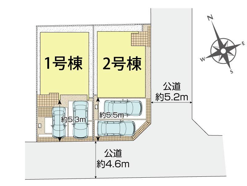 寒川町岡田8丁目2棟 区画図