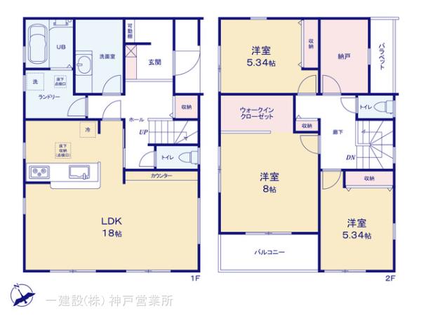 リーブルガーデン洲本市上物部3期の見取り図