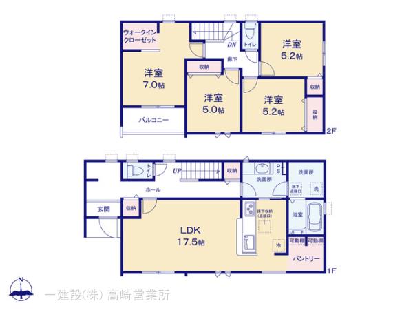 リーブルガーデン甘楽金井第２の見取り図