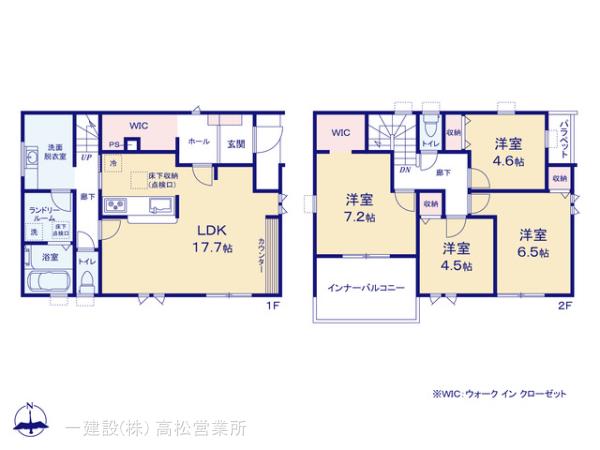 リーブルガーデン高松市香川町川東上第二の見取り図