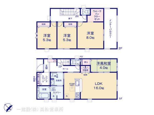 リーブルガーデン四国中央市妻鳥町の見取り図