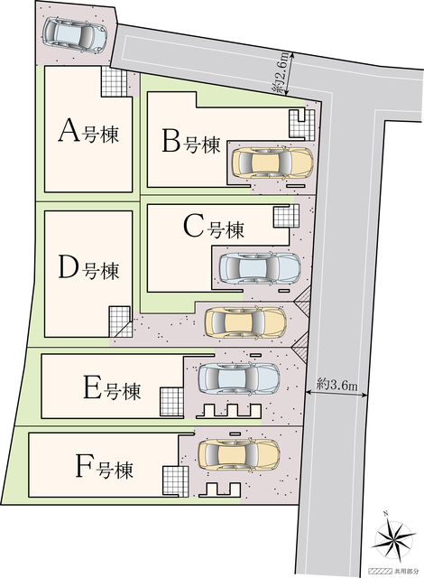 ハートフルタウン川崎市高津区溝口6丁目735番の見取り図