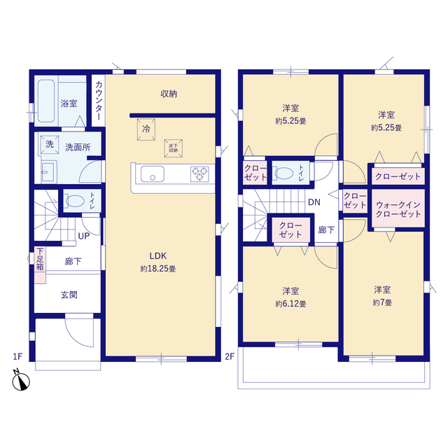 グラファーレ4373市川市曽谷１６期７棟の見取り図