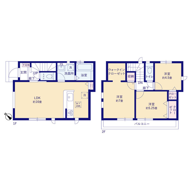 グラファーレ4213昭島市緑町１４期２棟の見取り図
