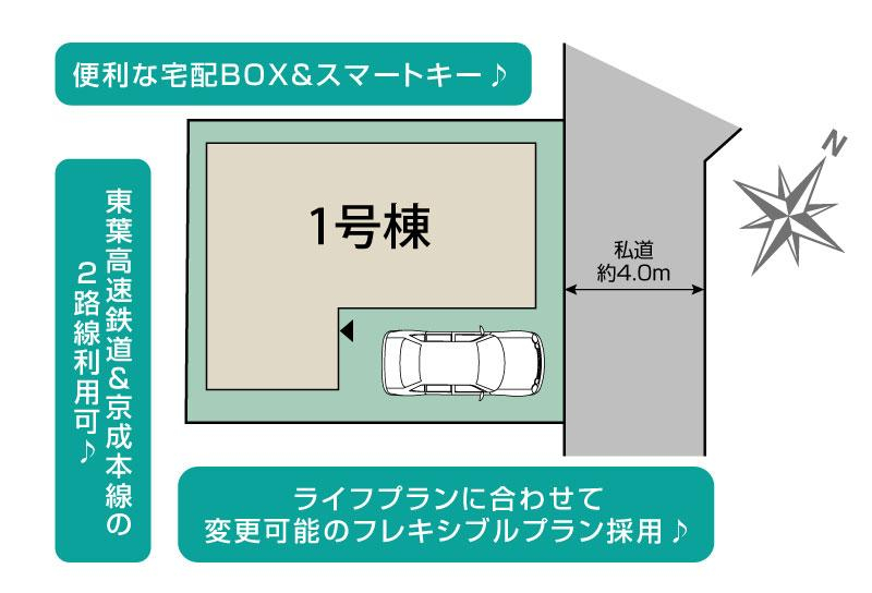 ブルーミングガーデン八千代市勝田台北３丁目１棟の見取り図