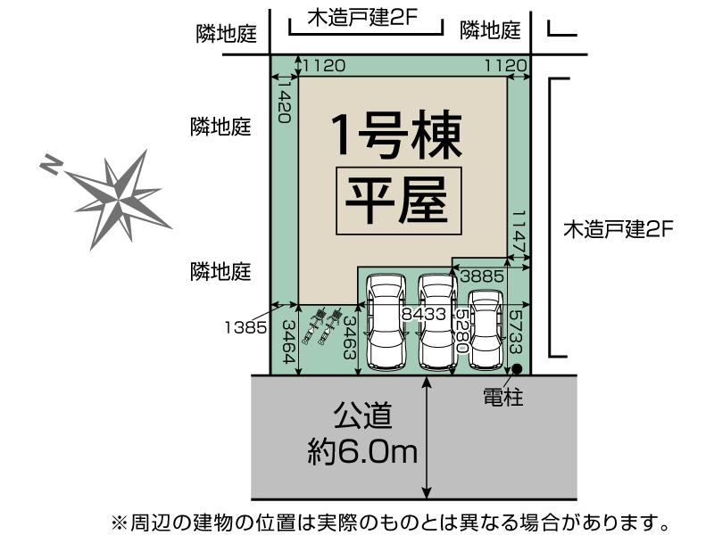 川越市笠幡水久保2期1棟 区画図