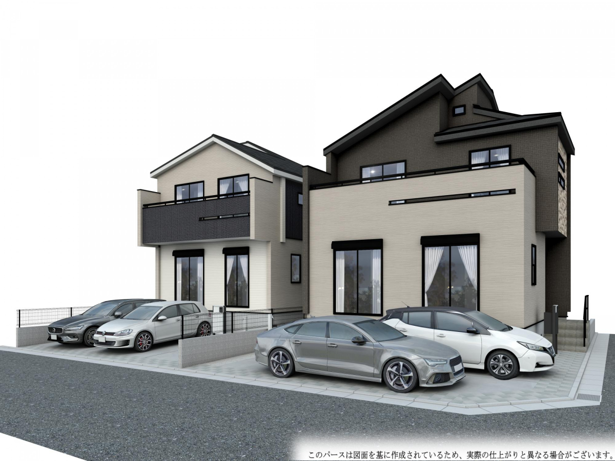 前面道路含む現地写真（3月下旬撮影） 太陽光を搭載した「4LDK」の住まいでエコな暮らしを実現！長く安心して住まい続けられ、税等の優遇も受けられる「長期優良住宅」です。東京ゼロエミ住宅によりエアコン・