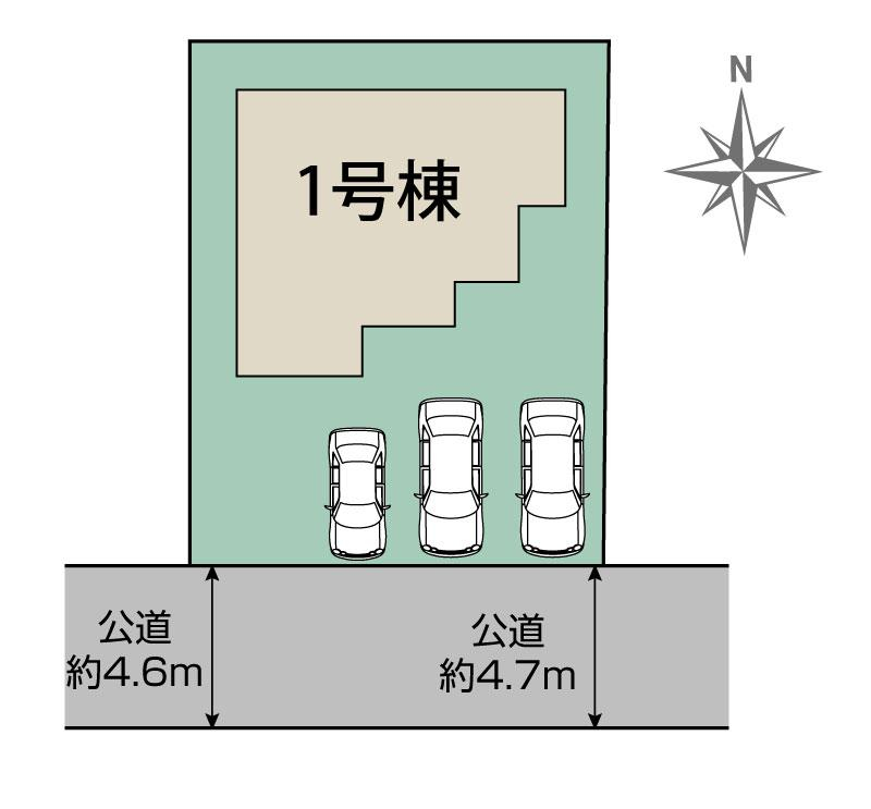高崎市吉井町長根3期1棟 区画図