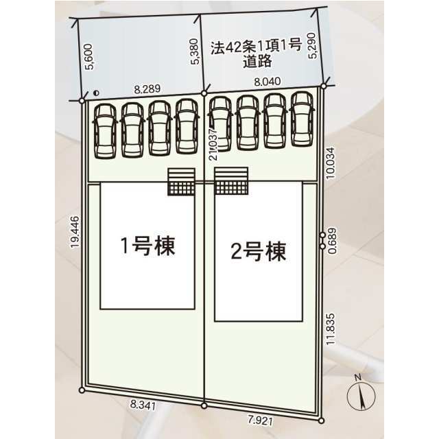 クレイドルガーデン石巻市貞山 第8の見取り図