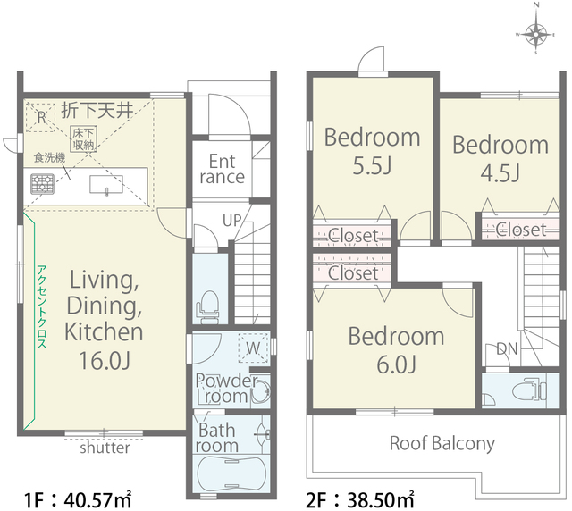 リナージュネクスジー宇治市木幡御蔵山０１期の見取り図
