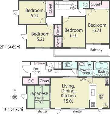 リナージュネクスジー西尾市一色町前野０１期の見取り図