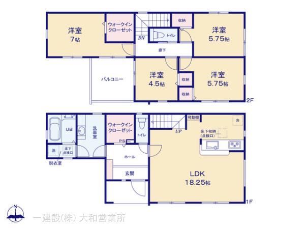 リーブルガーデン大和市福田８丁目の見取り図