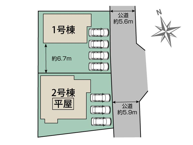 ブルーミングガーデン春日井市神屋町５期２棟の見取り図