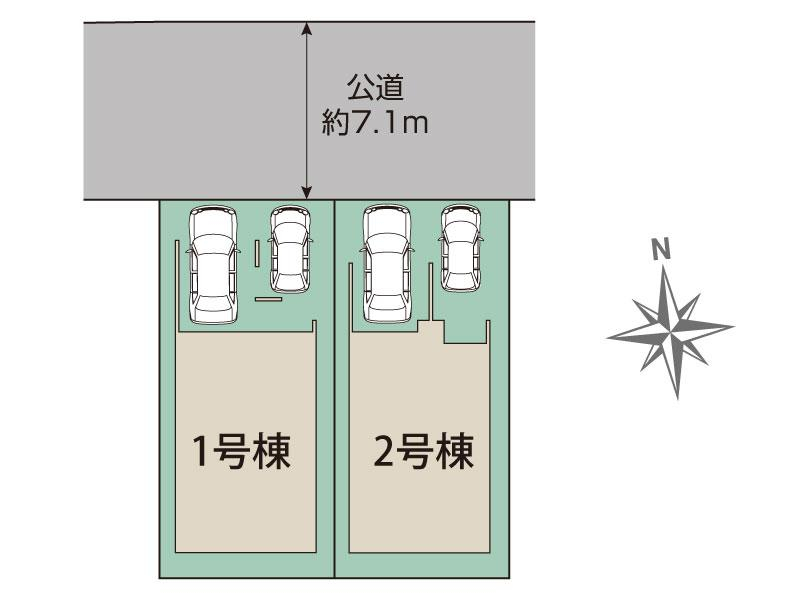 池田市豊島北1丁目2棟 区画図
