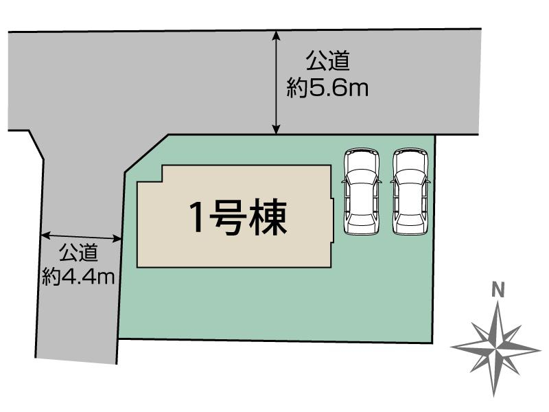 ブルーミングガーデン水戸市西原１丁目３期１棟の見取り図