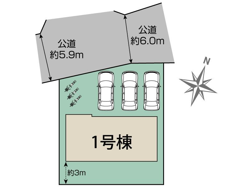 上尾市小泉3期1棟 区画図