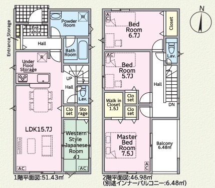 クレイドルガーデン各務原市那加宮浦町 第1の見取り図