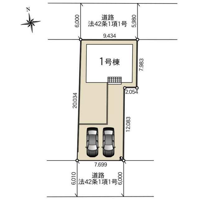 クレイドルガーデン真岡市荒町 第13の見取り図