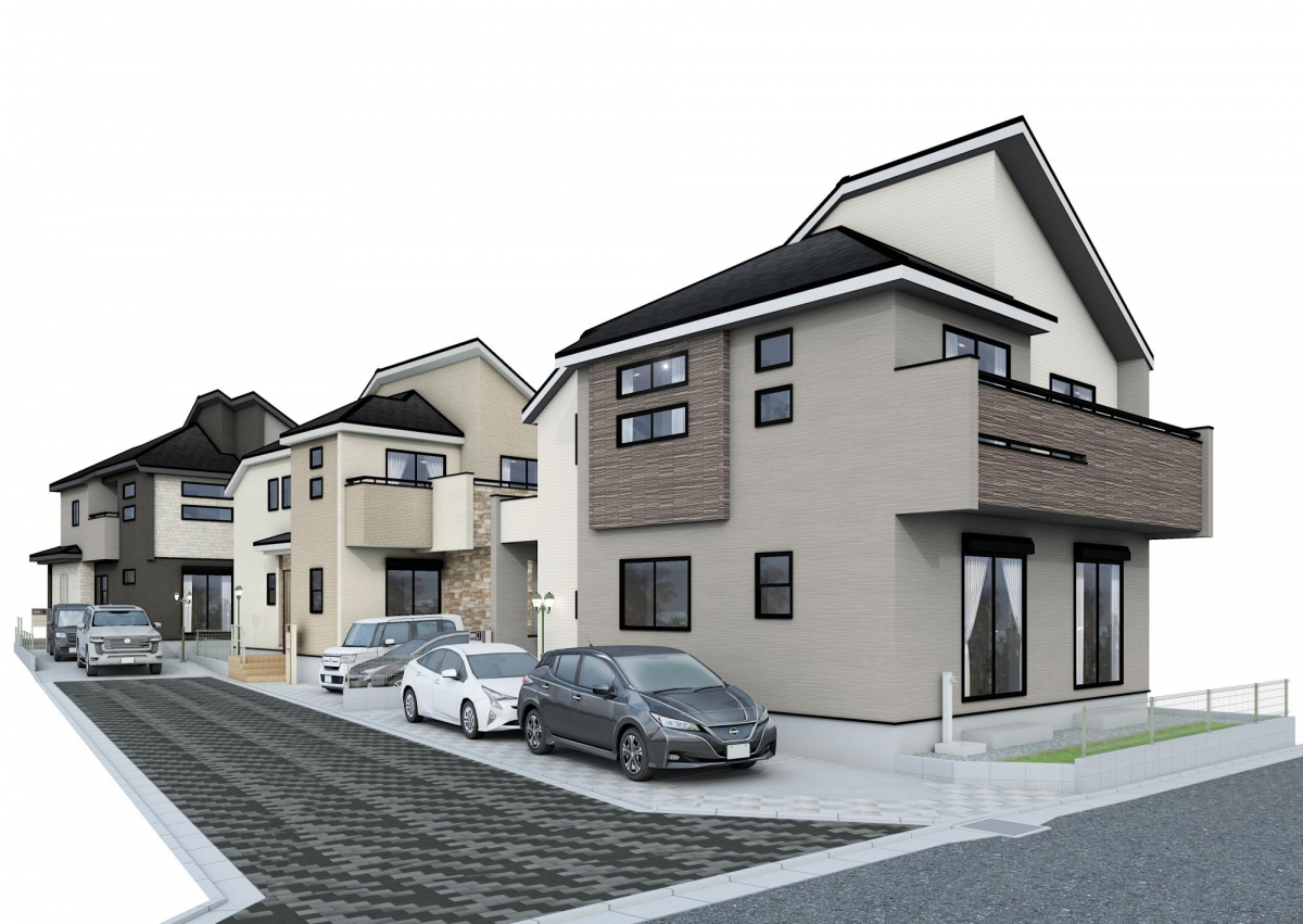 【現地写真】 全5棟堂々誕生！新生活を始めるご家族が身近にいて安心♪