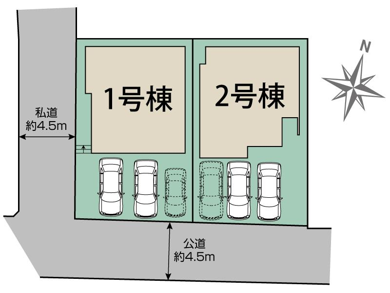 熊本市東区沼山津3丁目2棟 区画図